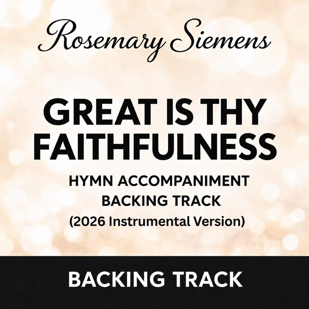 Great Is Thy Faithfulness 2026 hymn karaoke and accompaniment backing track by Rosemary Siemens