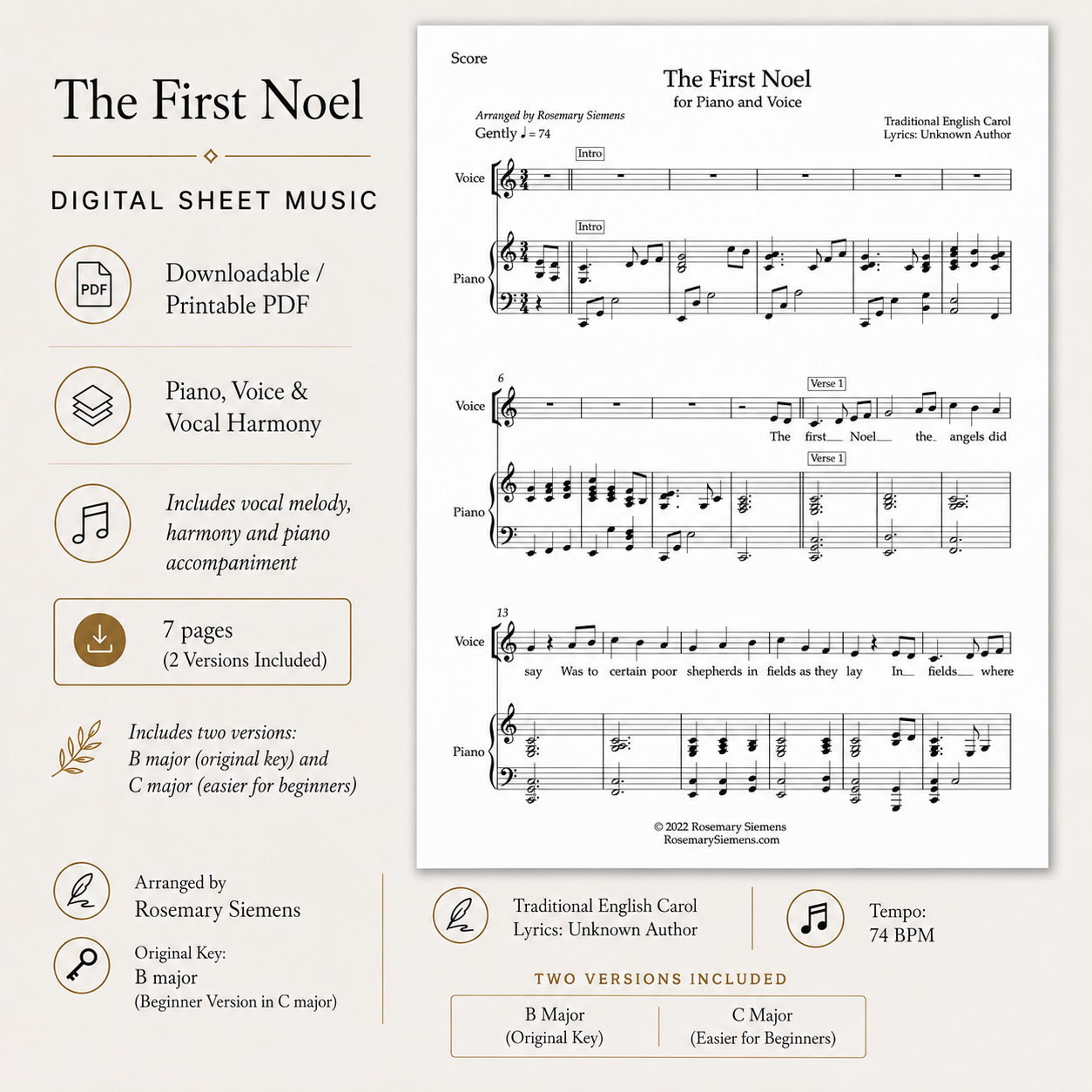 The First Noel - Digital Sheet Music