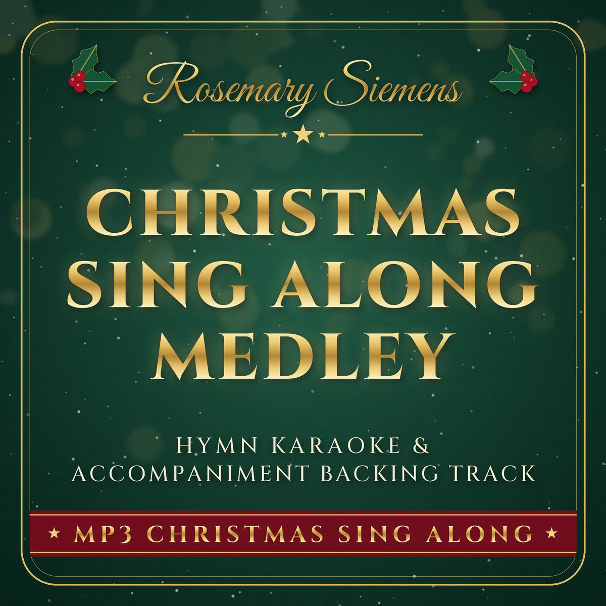 Christmas Sing Along Medley Christmas hymn karaoke backing track cover by Rosemary Siemens